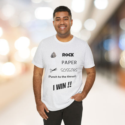 I Win! Rock Paper Scissors Tee
