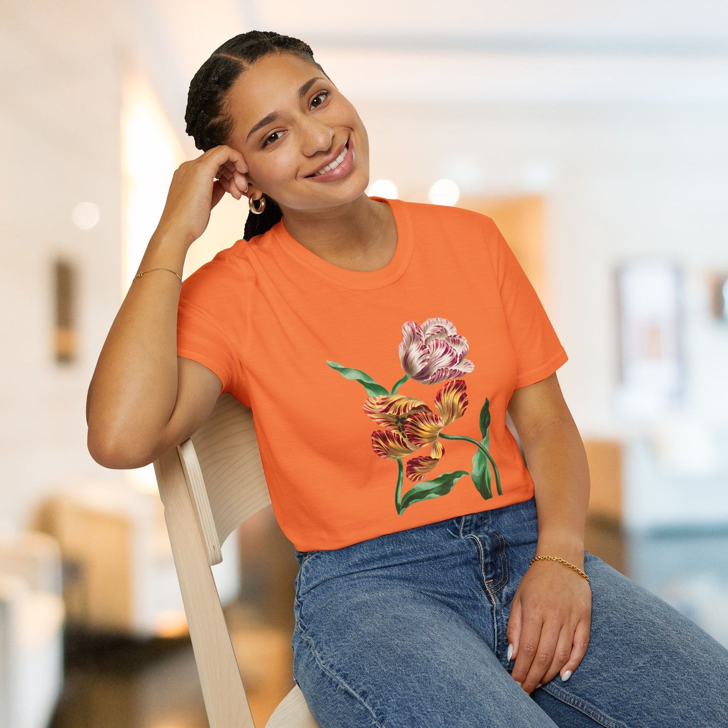Two Tulips Artistic Softstyle T-Shirt