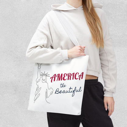 America the Beautiful Patriotic Tote Bag