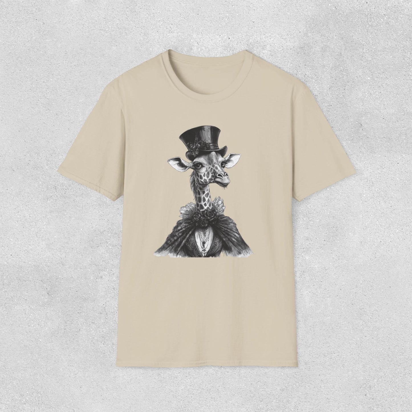 Vintage Giraffe Gentleman Softstyle T-Shirt