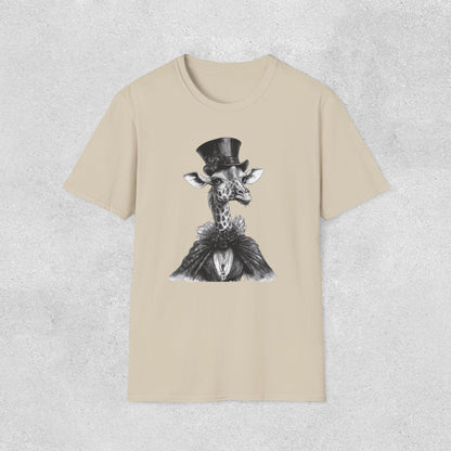 Vintage Giraffe Gentleman Softstyle T-Shirt