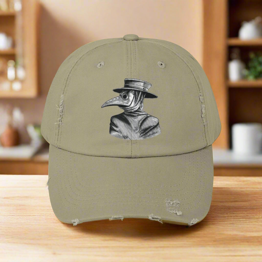 Beak Plague Mask Unisex Distressed Cap