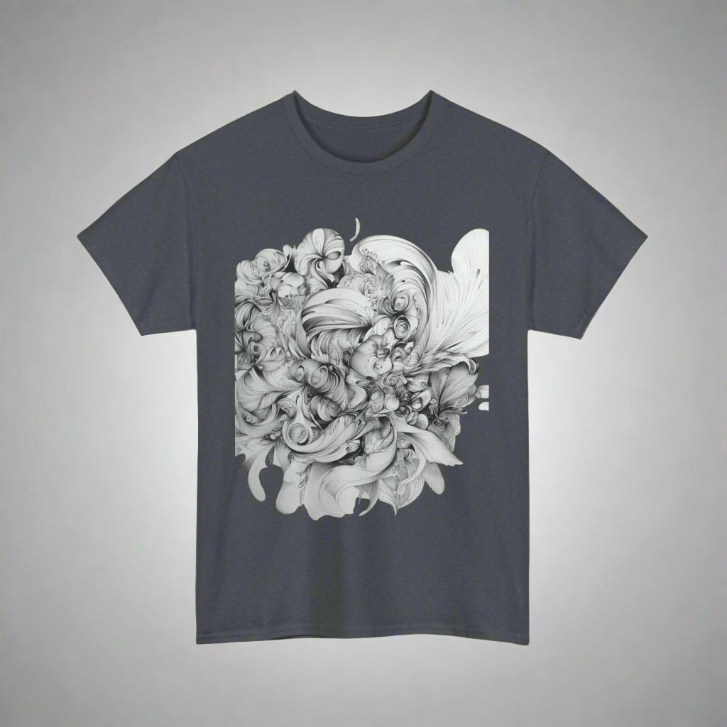 Unique Artistic Floral Unisex Heavy Cotton Tee