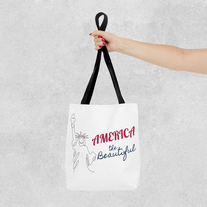 America the Beautiful Patriotic Tote Bag