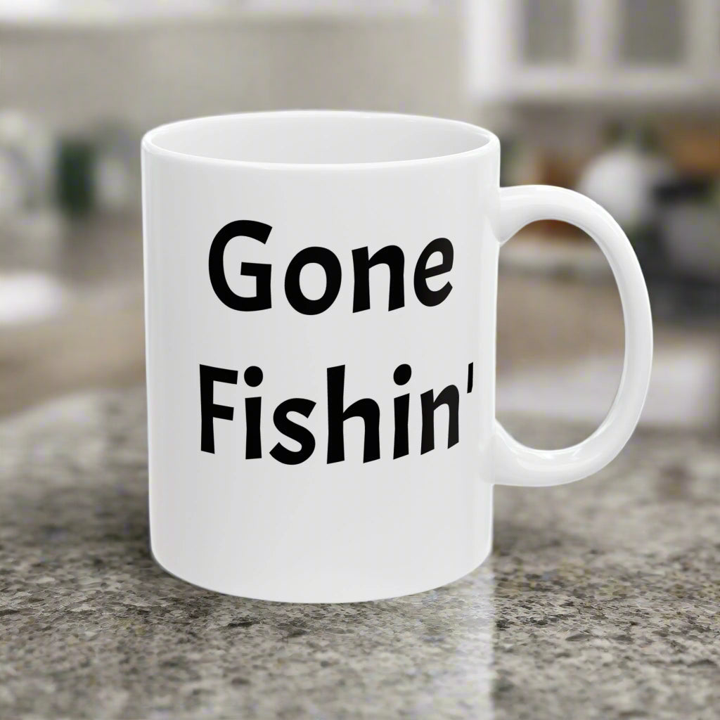 Gone Fishin' Ceramic Mug