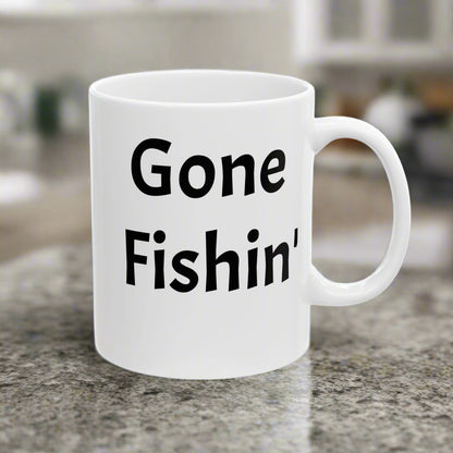 Gone Fishin' Ceramic Mug