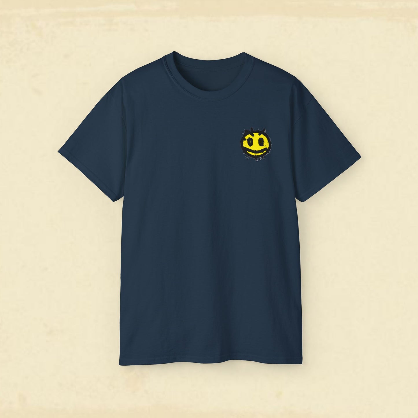 Irritated Smiley Face Cotton Tee