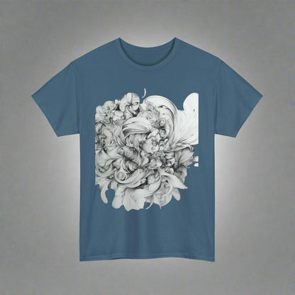 Unique Artistic Floral Unisex Heavy Cotton Tee
