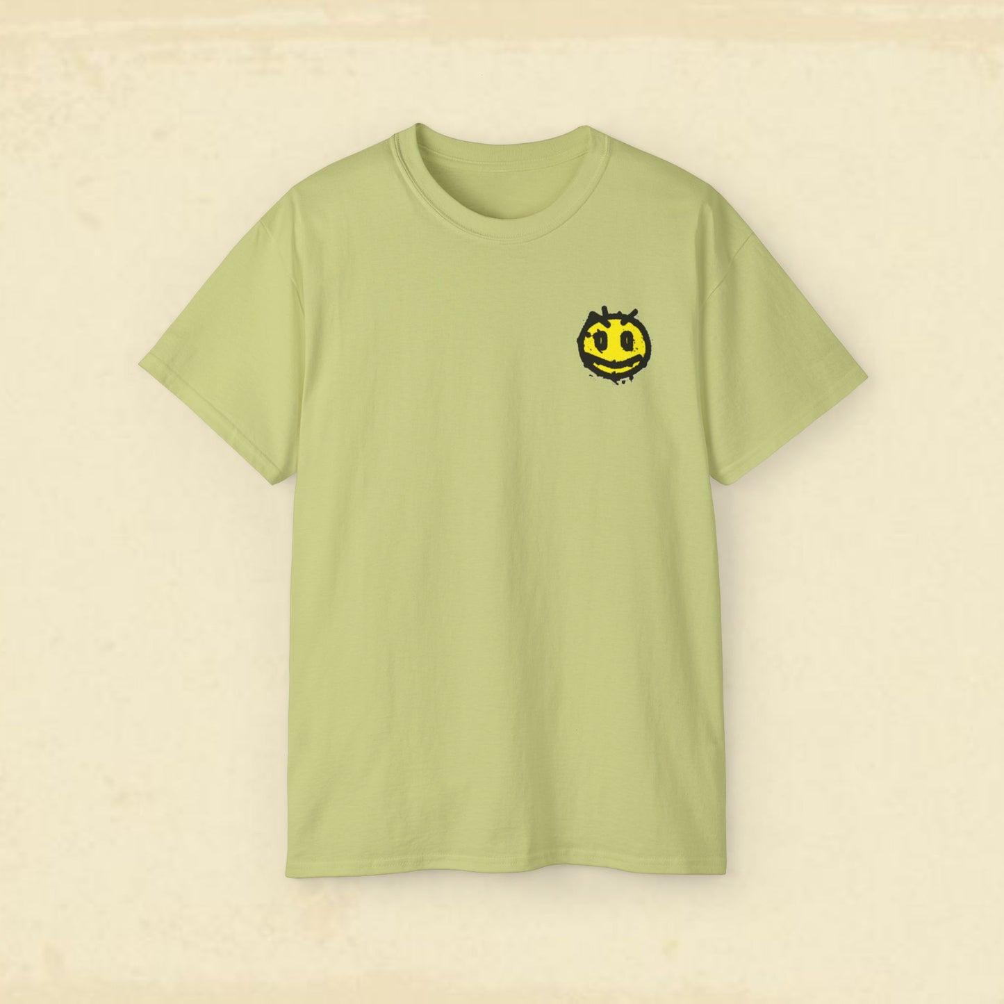 Irritated Smiley Face Cotton Tee