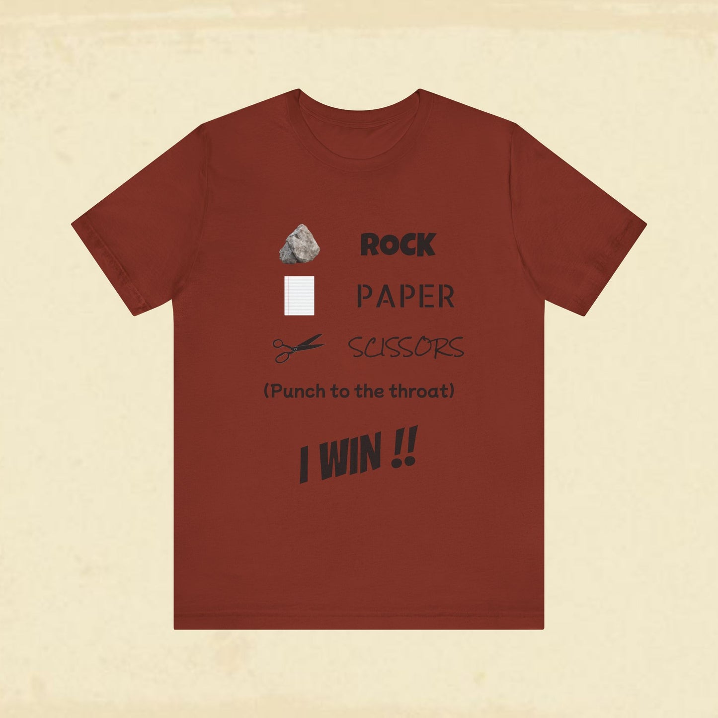I Win! Rock Paper Scissors Tee