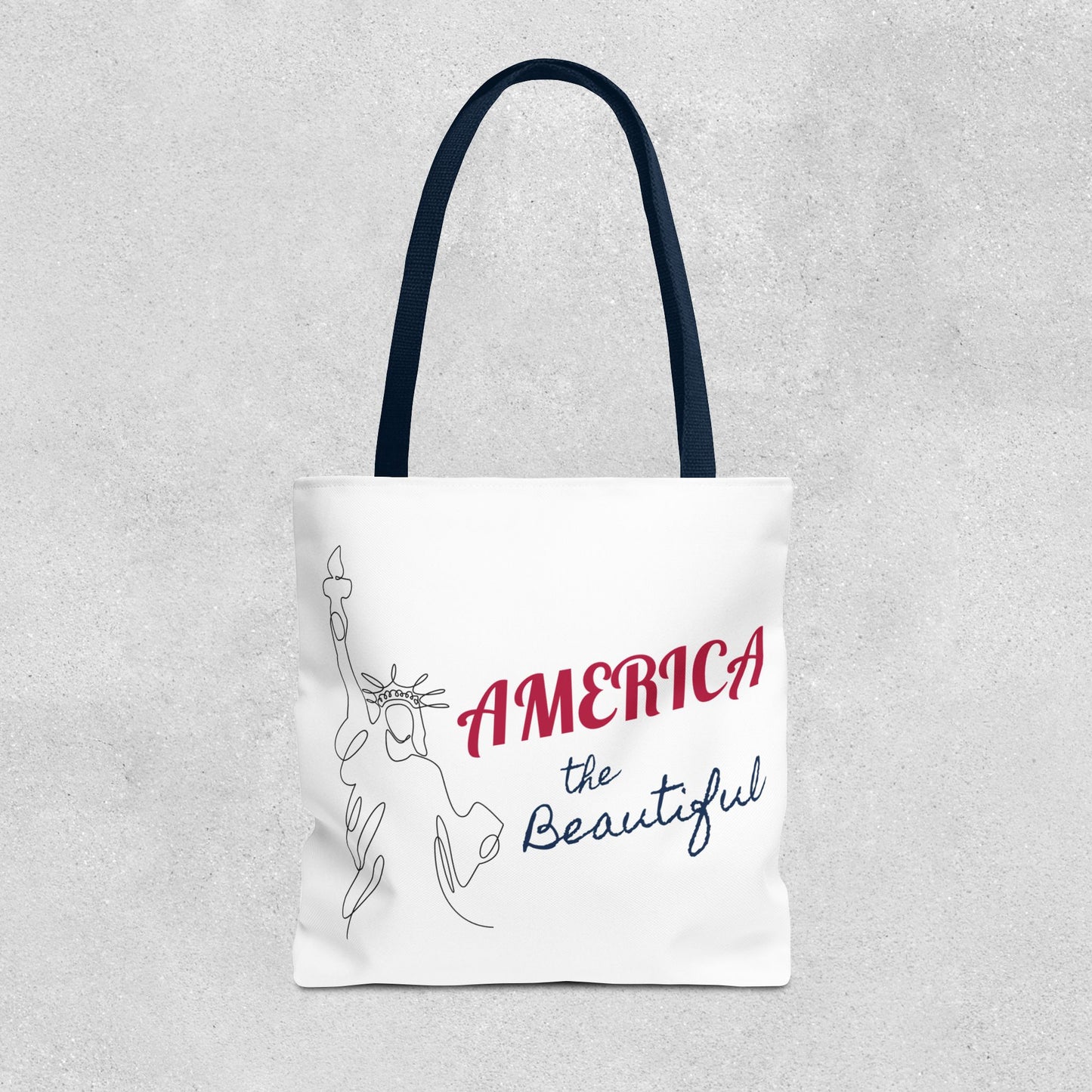 America the Beautiful Patriotic Tote Bag