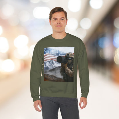 Patriotic On the Battlefield Heavy Blend™ Crewneck Sweatshirt