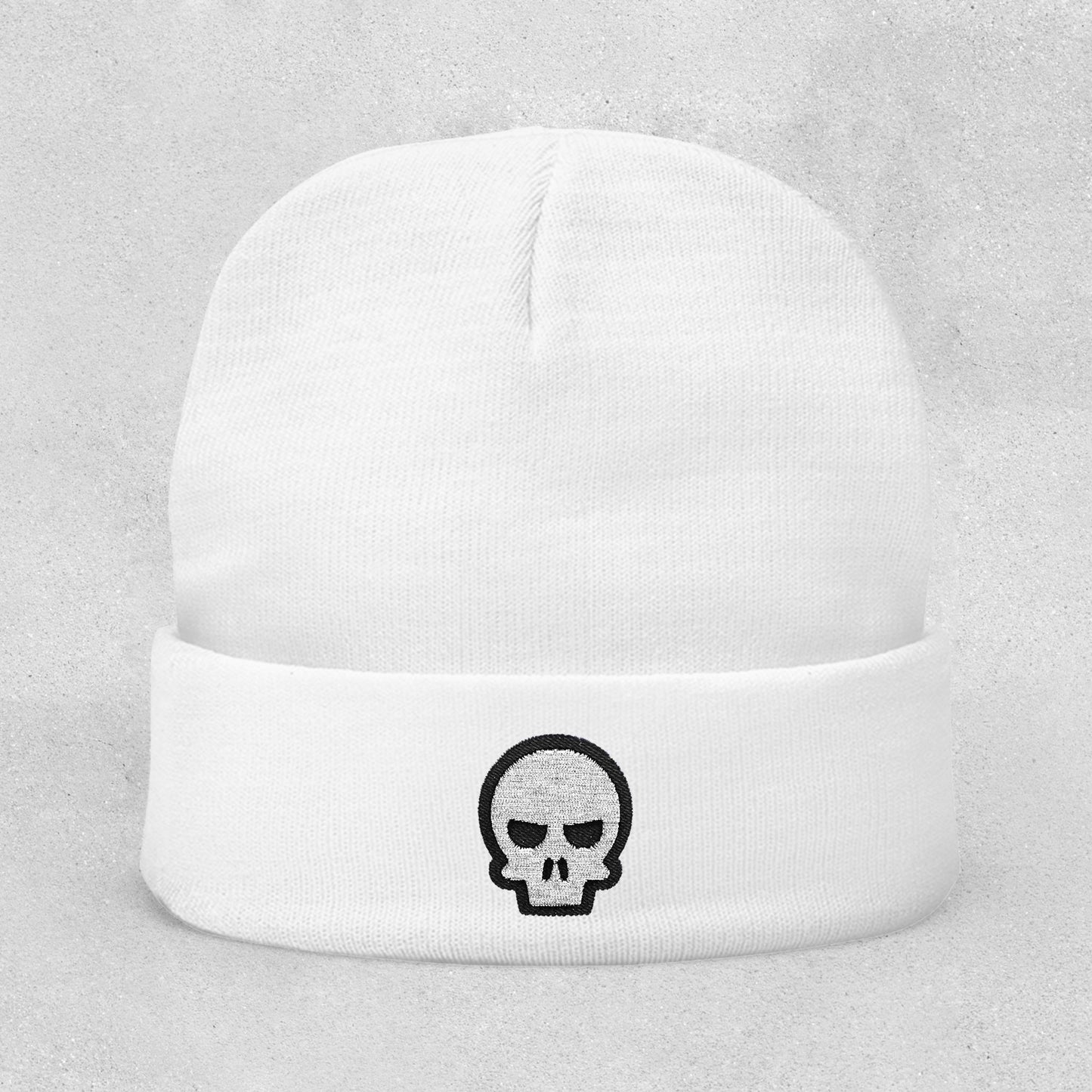 Skull Knit Beanie (Embroidery)