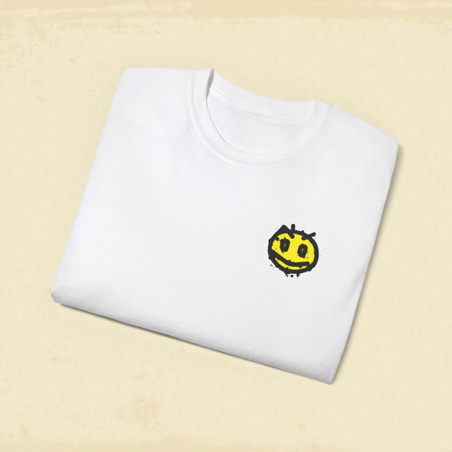 Irritated Smiley Face Cotton Tee