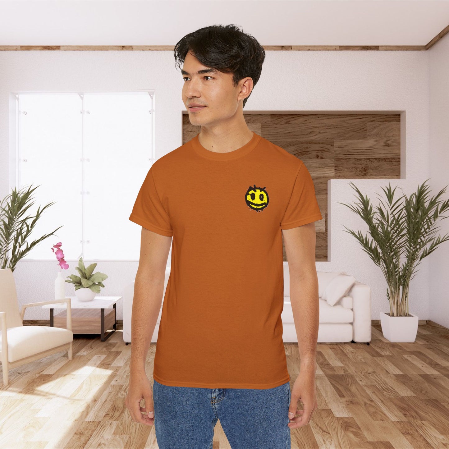 Irritated Smiley Face Cotton Tee