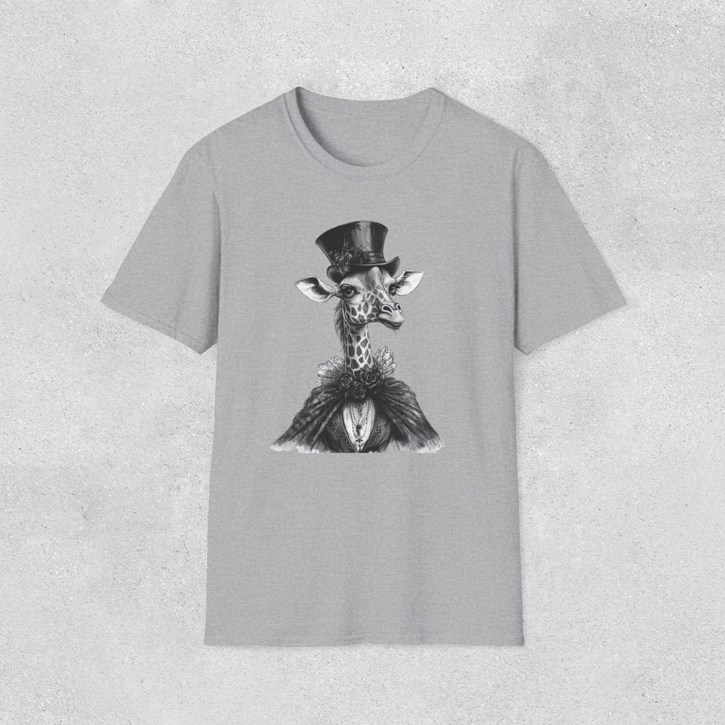 Vintage Giraffe Gentleman Softstyle T-Shirt