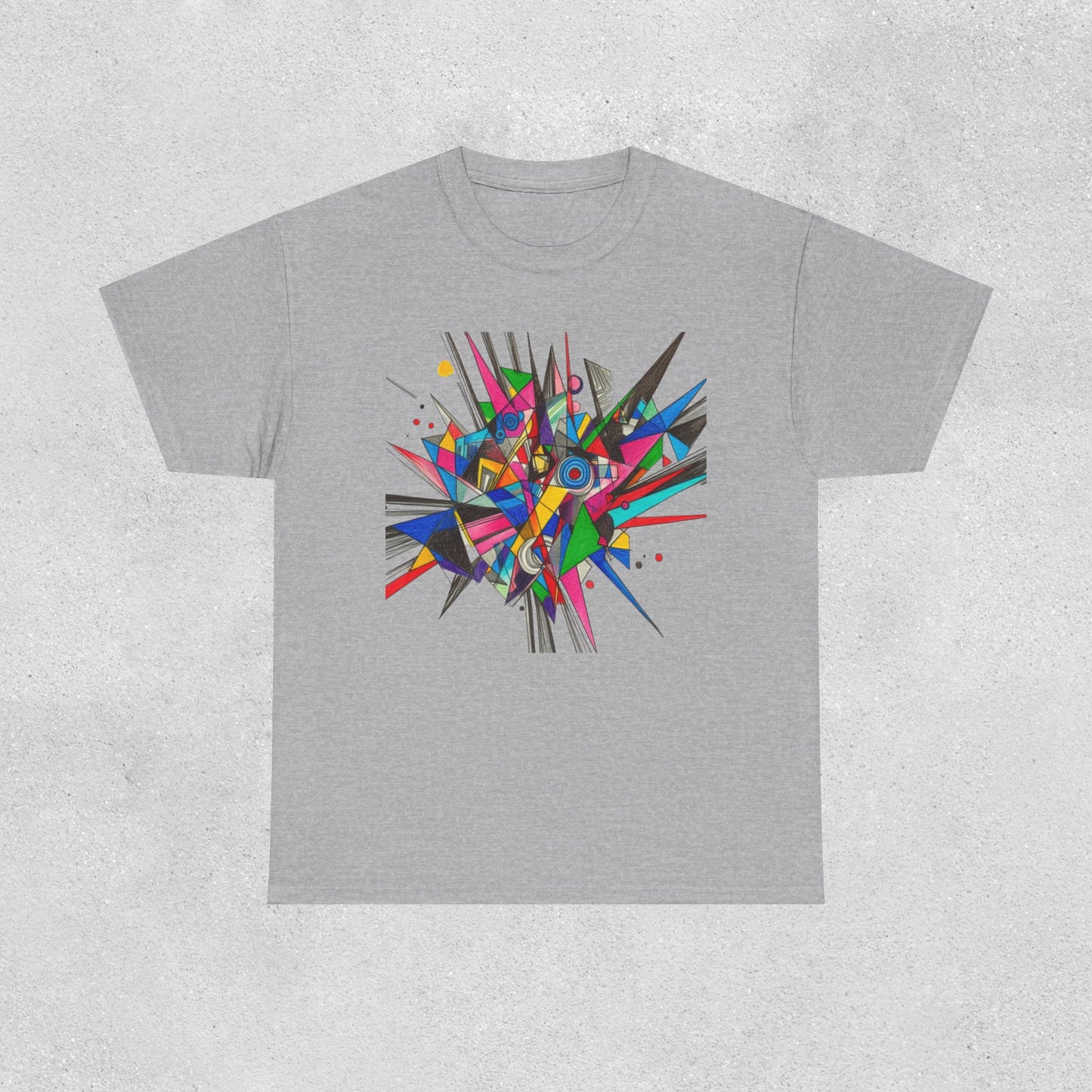 Geometric Spike Art Heavy Cotton Tee