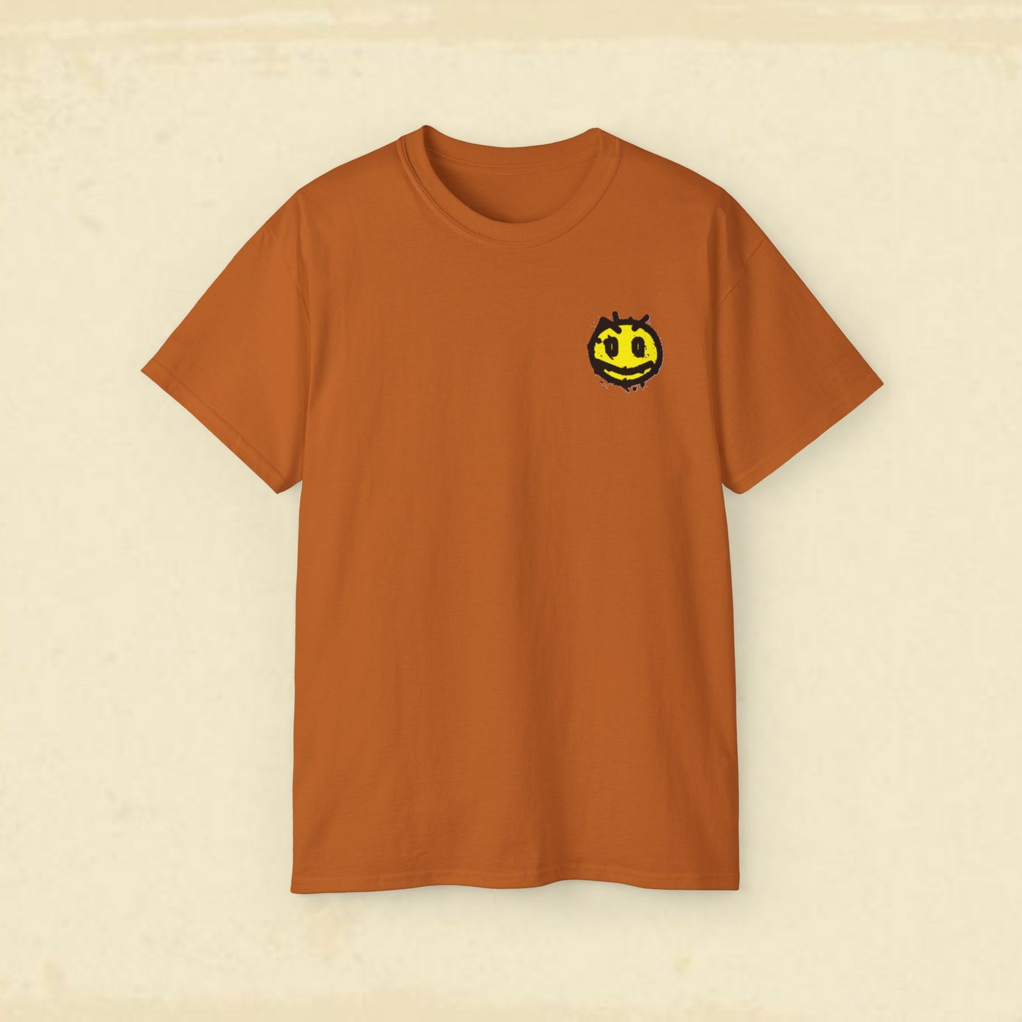 Irritated Smiley Face Cotton Tee