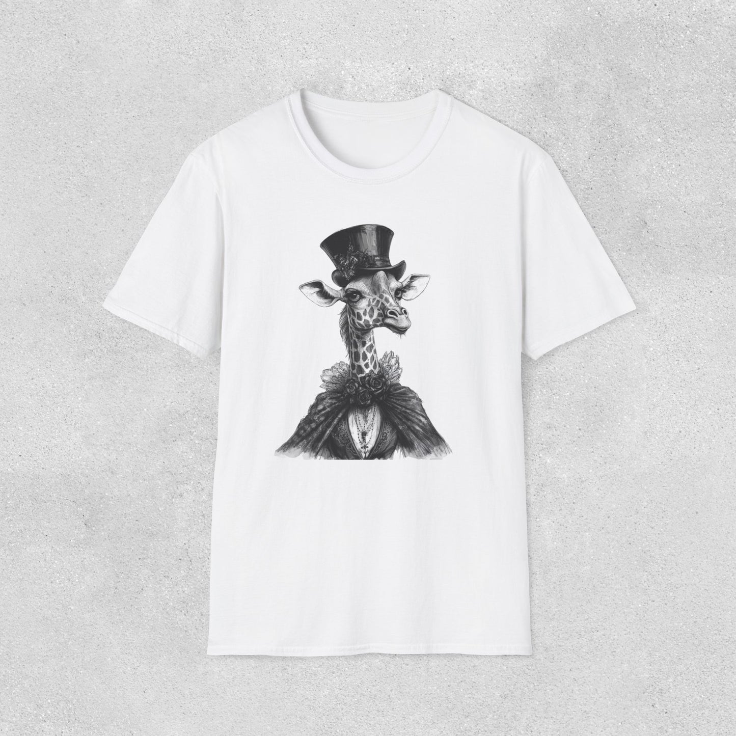Vintage Giraffe Gentleman Softstyle T-Shirt