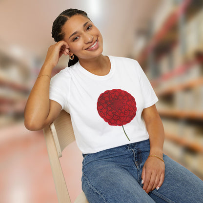 Red Dahlia Softstyle T-Shirt