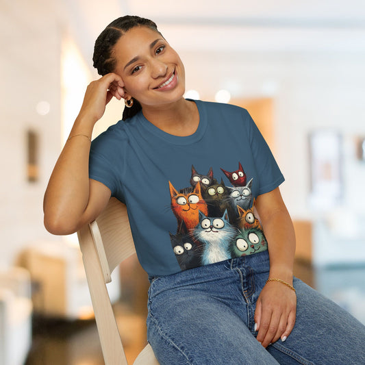 Staring at You Cat Graphic T-Shirt