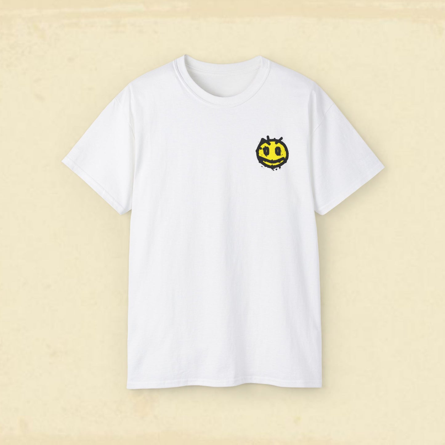 Irritated Smiley Face Cotton Tee