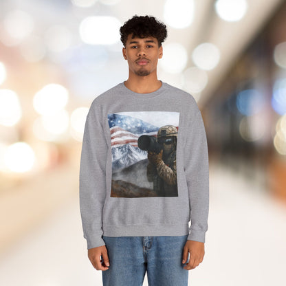 Patriotic On the Battlefield Heavy Blend™ Crewneck Sweatshirt