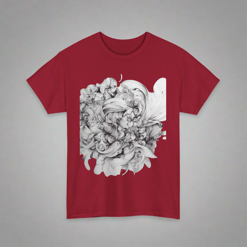 Unique Artistic Floral Unisex Heavy Cotton Tee