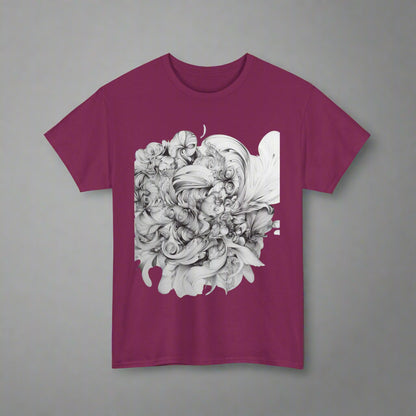 Unique Artistic Floral Unisex Heavy Cotton Tee