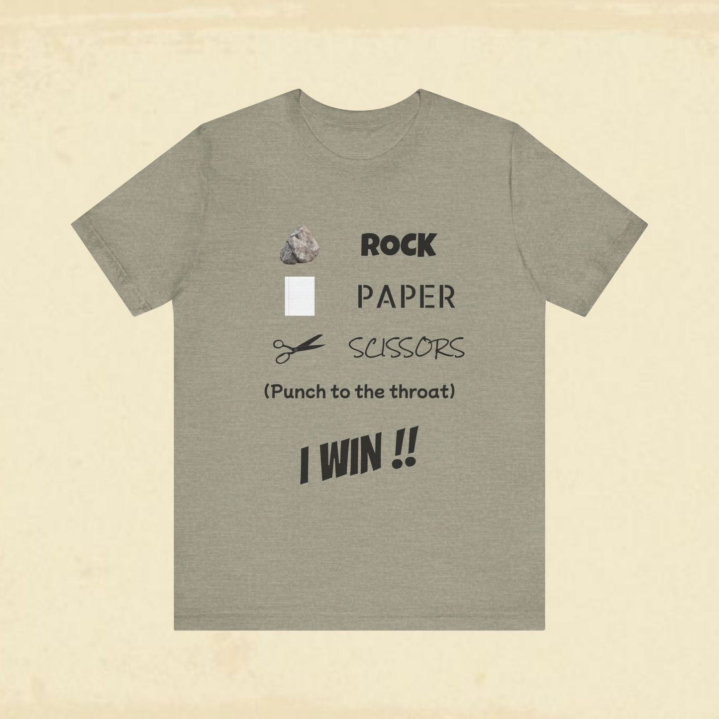 I Win! Rock Paper Scissors Tee