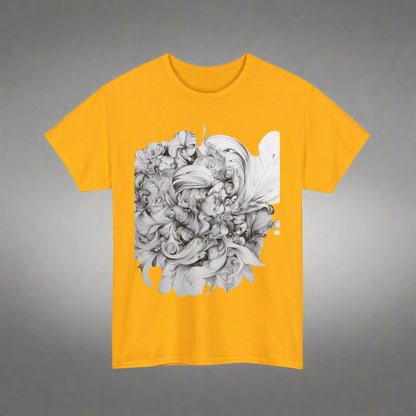 Unique Artistic Floral Unisex Heavy Cotton Tee