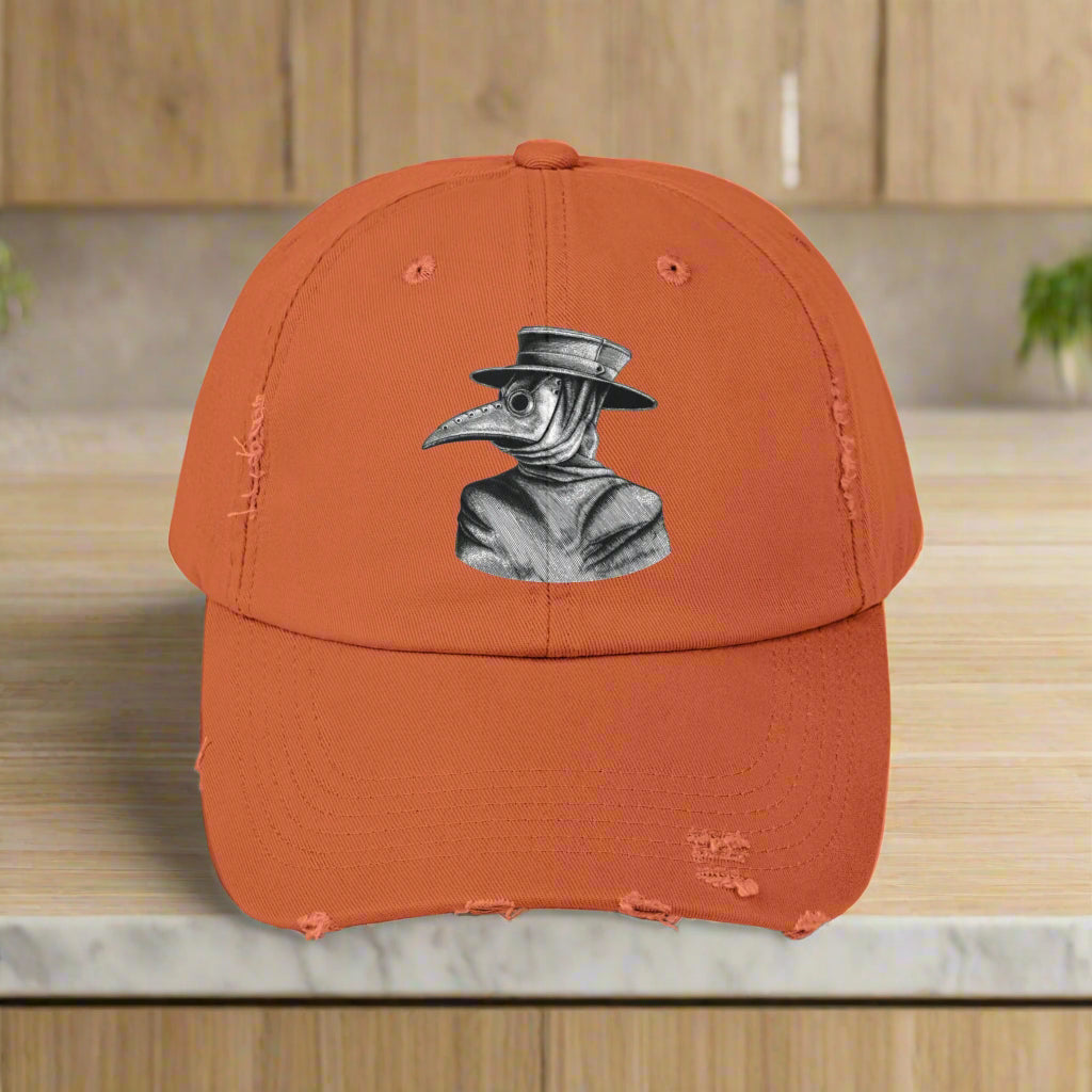 Beak Plague Mask Unisex Distressed Cap
