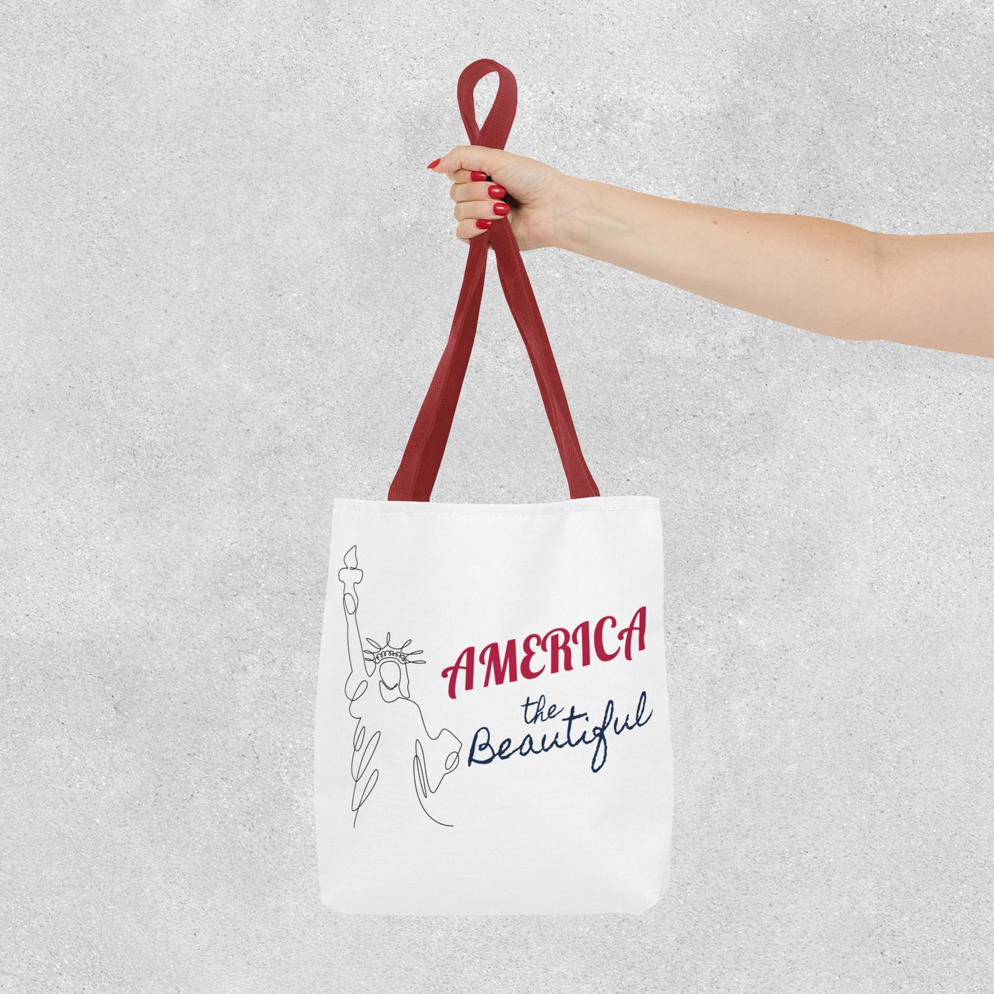 America the Beautiful Patriotic Tote Bag