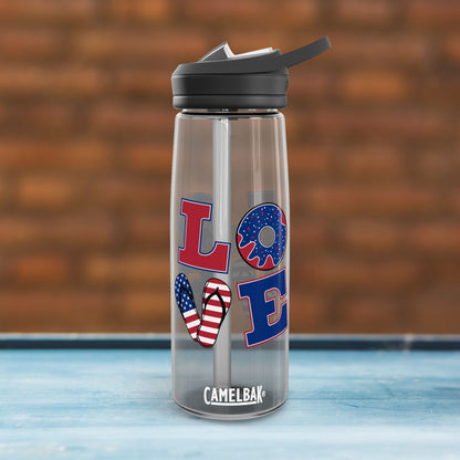 Patriotic Love Water Bottle - 20oz/25oz