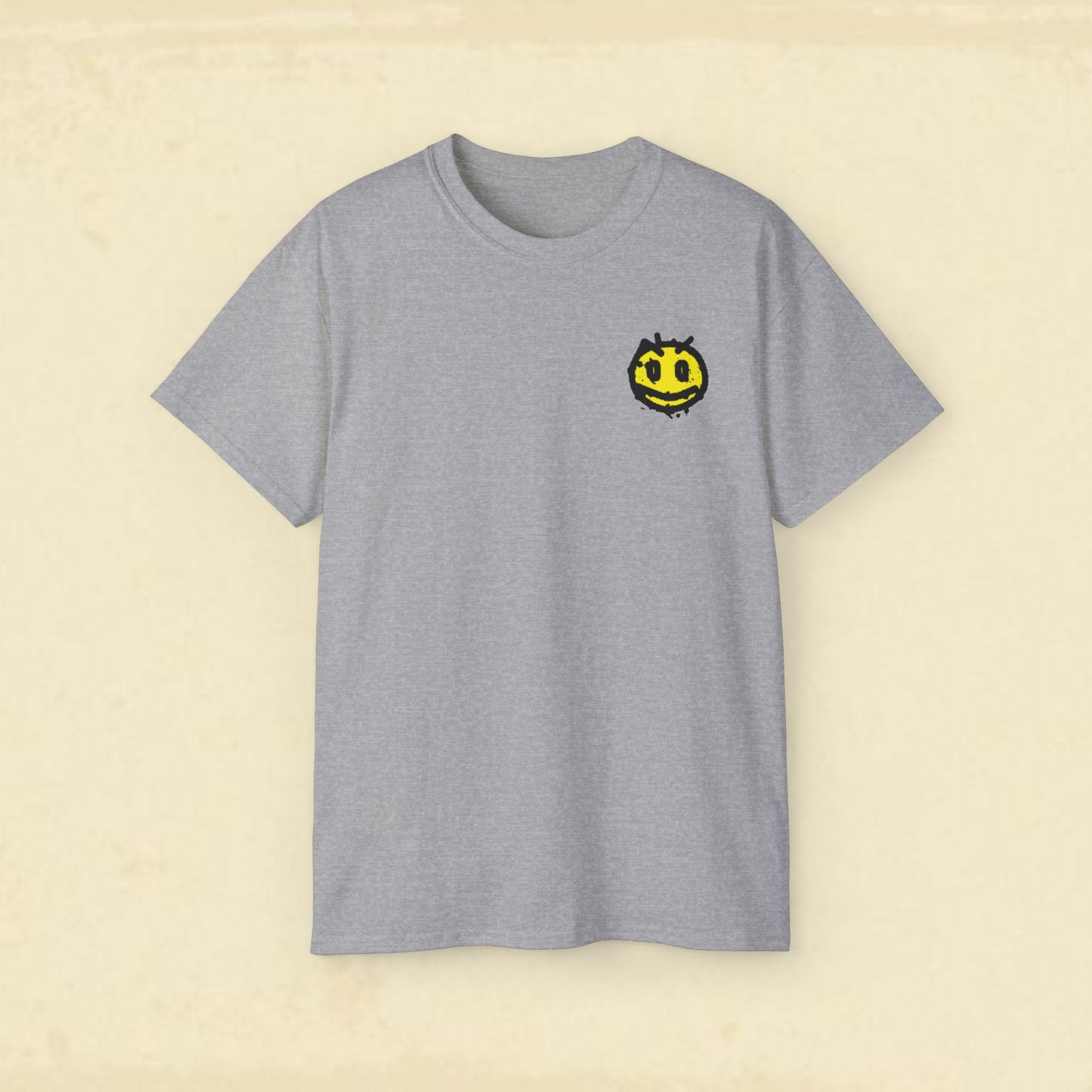 Irritated Smiley Face Cotton Tee