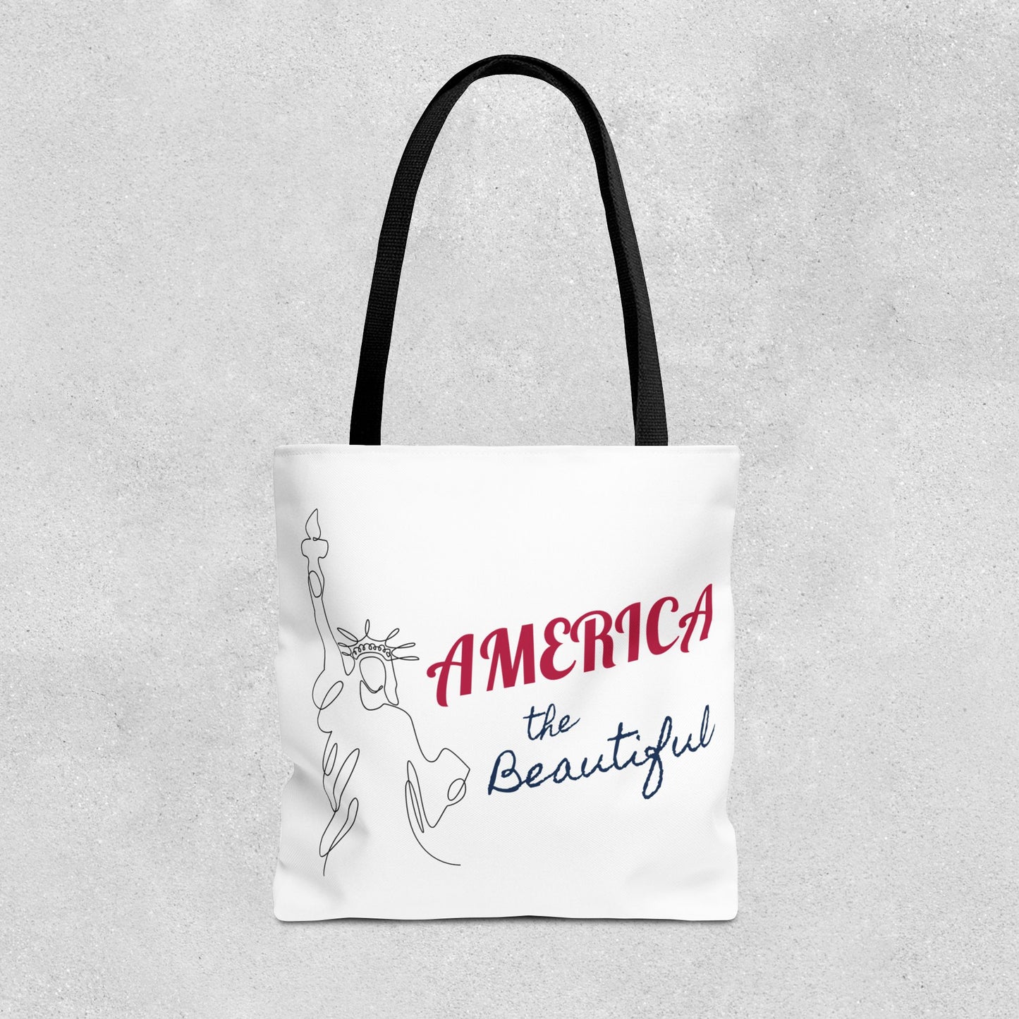 America the Beautiful Patriotic Tote Bag