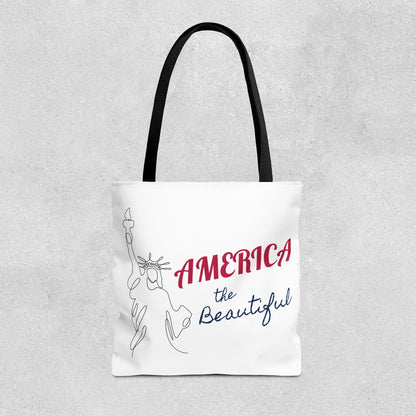 America the Beautiful Patriotic Tote Bag
