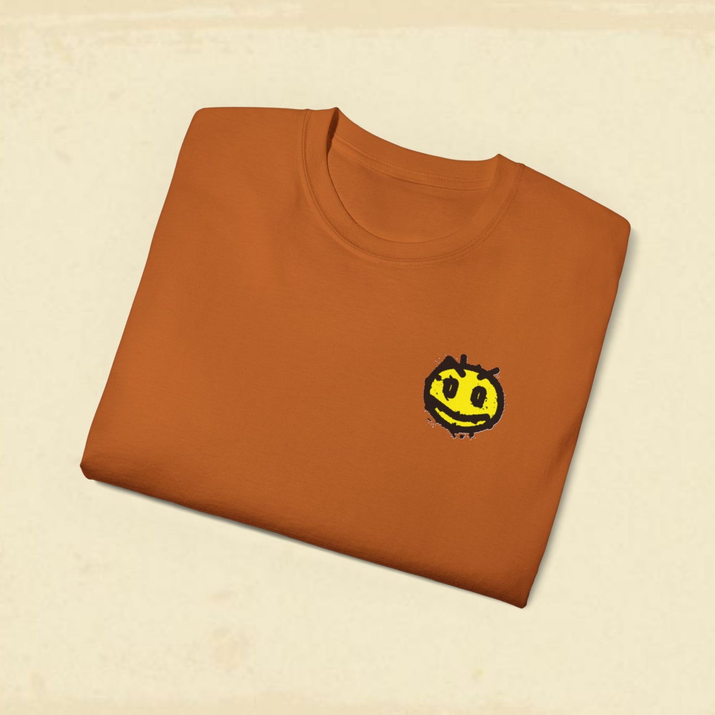 Irritated Smiley Face Cotton Tee