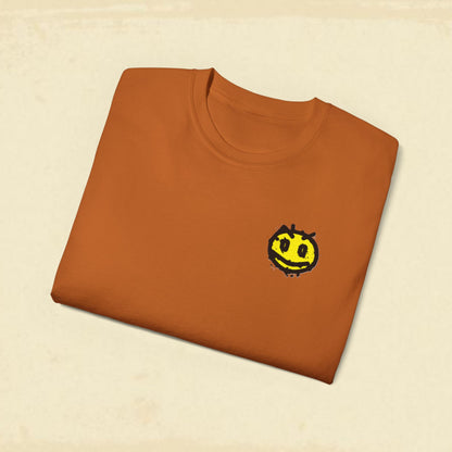 Irritated Smiley Face Cotton Tee