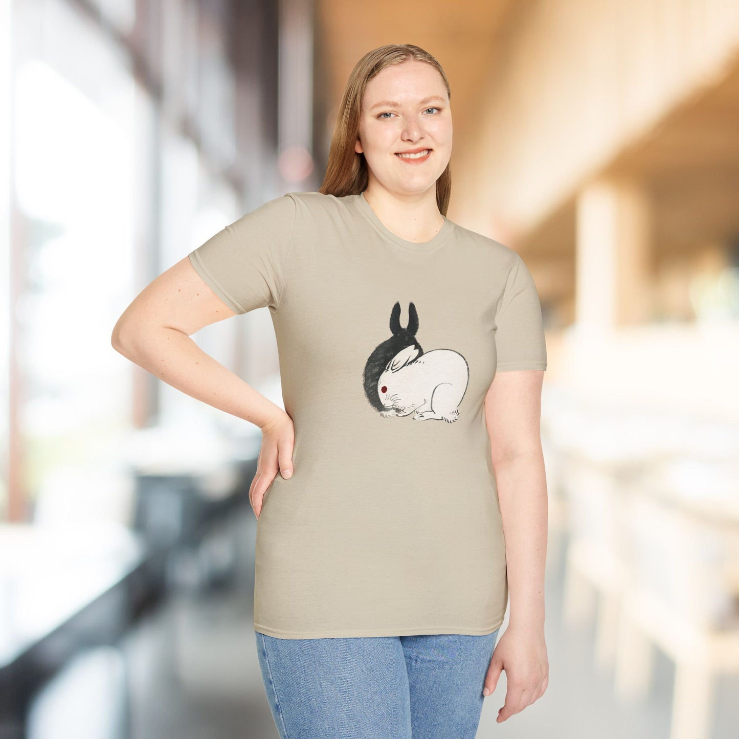 Artistic Bunny Unisex Softstyle T-Shirt