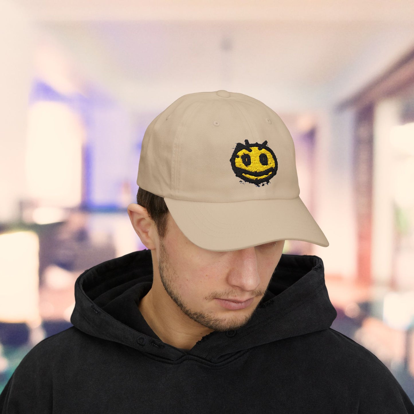 Irritated Smiley Classic Cap