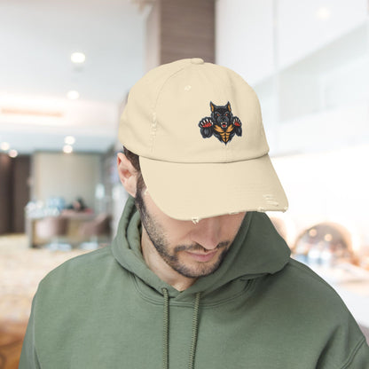 Fierce Attacking Dog Distressed Hat