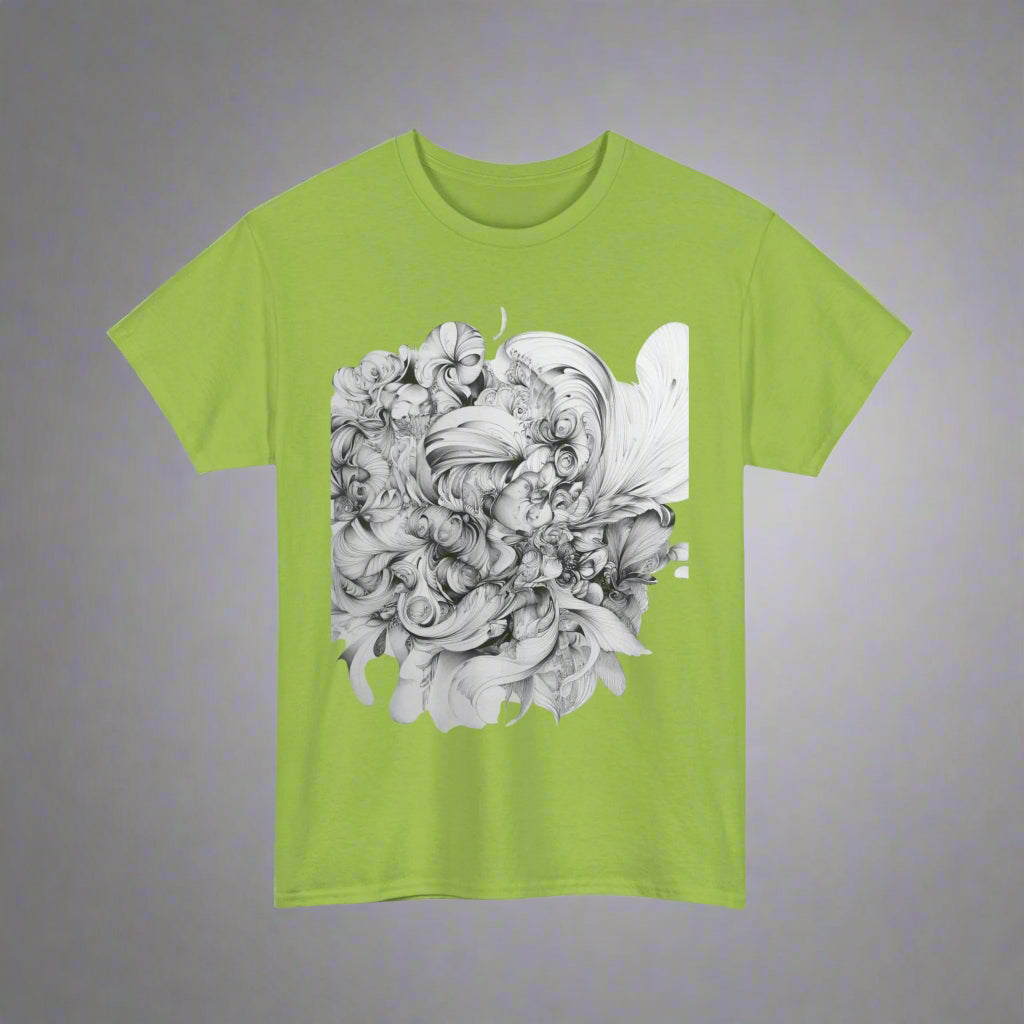 Unique Artistic Floral Unisex Heavy Cotton Tee