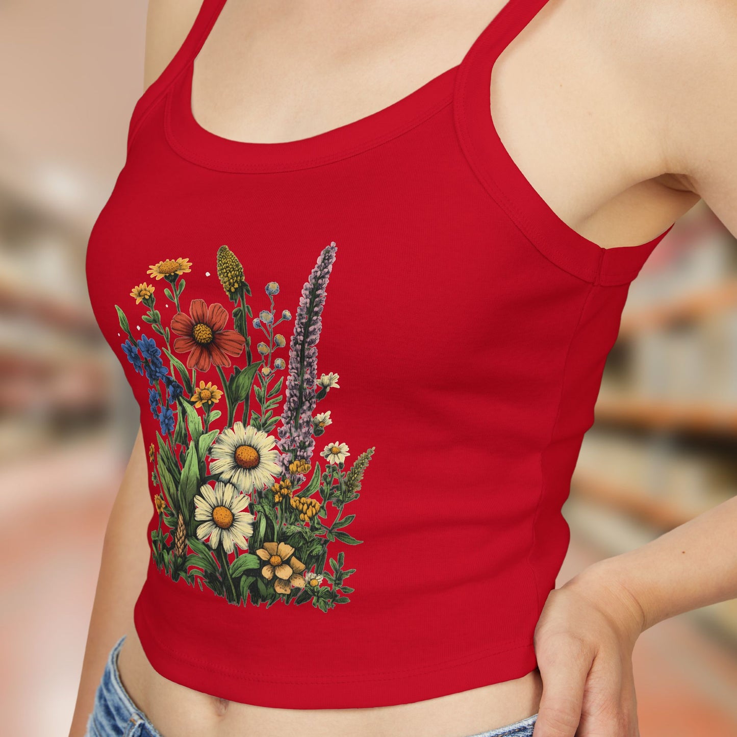 Wildflower Bouquet Strap Tank Top